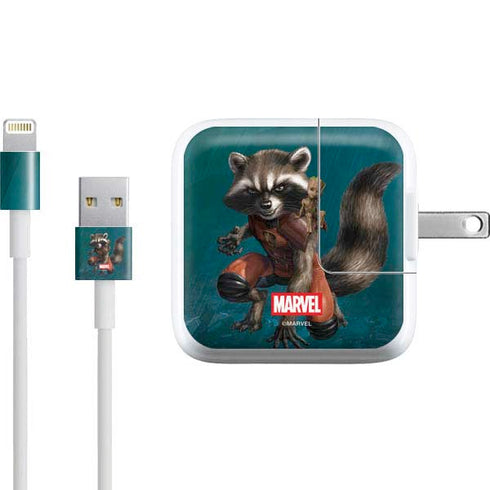 Marvel Rocket and Baby Groot Cosmic Bond iPad Charger (10W USB) Skin
