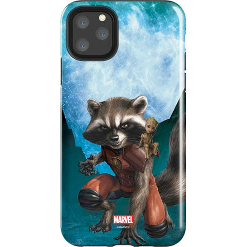 Marvel Rocket and Baby Groot Cosmic Bond iPhone Cases
