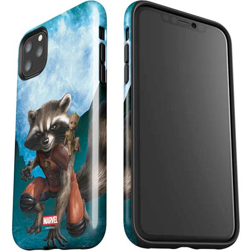 Marvel Rocket and Baby Groot Cosmic Bond iPhone 11 Pro Max Impact Case