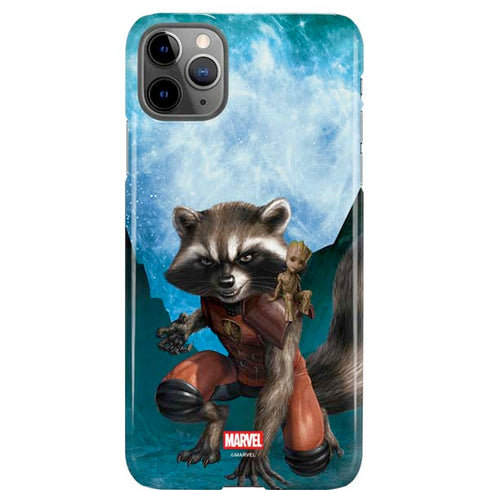 Marvel Rocket and Baby Groot Cosmic Bond iPhone Cases