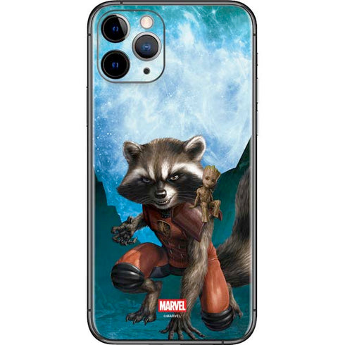 Marvel Rocket and Baby Groot Cosmic Bond iPhone 11 Pro Skin