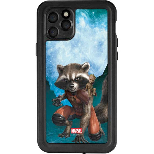 Marvel Rocket and Baby Groot Cosmic Bond iPhone 11 Pro Waterproof Case