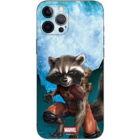 Marvel Rocket and Baby Groot Cosmic Bond iPhone 12 Pro Max Skin