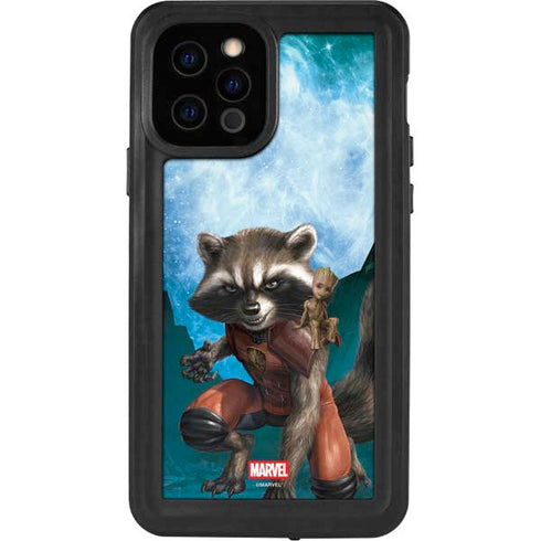 Marvel Rocket and Baby Groot Cosmic Bond iPhone 12 Pro Waterproof Case