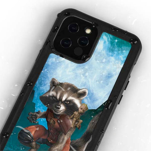 Marvel Rocket and Baby Groot Cosmic Bond iPhone 12 Pro Waterproof Case