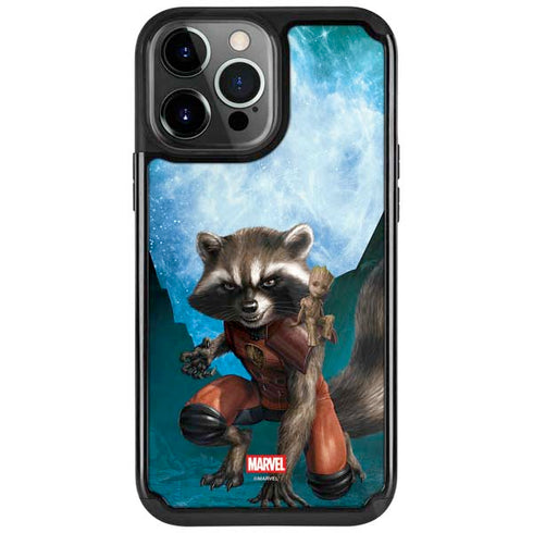 Marvel Rocket and Baby Groot Cosmic Bond iPhone Cases