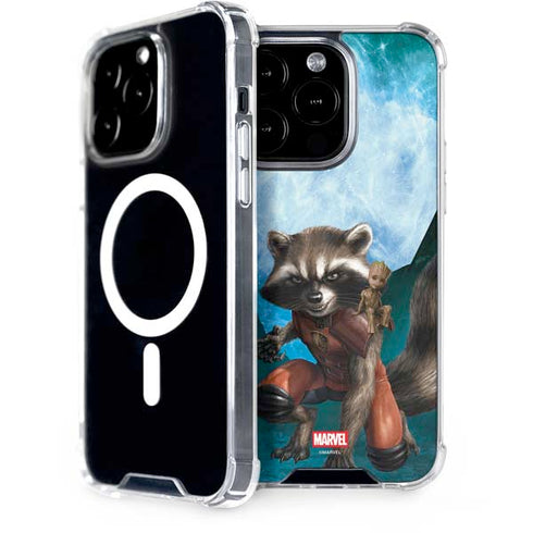 Marvel Rocket and Baby Groot Cosmic Bond iPhone Cases