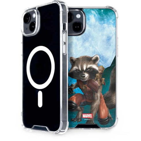 Marvel Rocket and Baby Groot Cosmic Bond iPhone 14 MagSafe Case