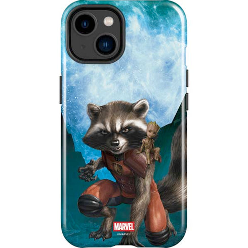 Marvel Rocket and Baby Groot Cosmic Bond iPhone 14 Plus Impact Case