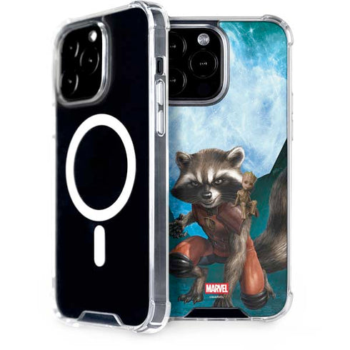 Marvel Rocket and Baby Groot Cosmic Bond iPhone 14 Pro Max MagSafe Case