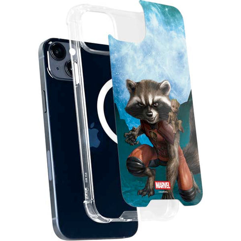 Marvel Rocket and Baby Groot Cosmic Bond iPhone 15 MagSafe Case