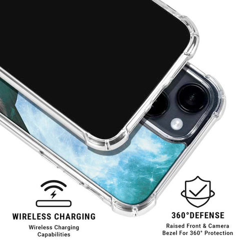 Marvel Rocket and Baby Groot Cosmic Bond iPhone 15 Plus Clear Case