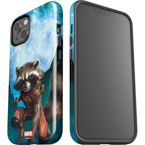 Marvel Rocket and Baby Groot Cosmic Bond iPhone 15 Plus Impact Case