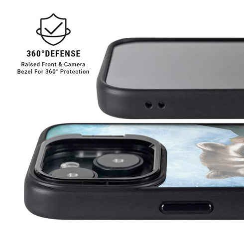 Marvel Rocket and Baby Groot Cosmic Bond iPhone 16 Kickstand Case