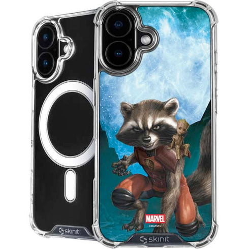 Marvel Rocket and Baby Groot Cosmic Bond iPhone 16 MagSafe Case