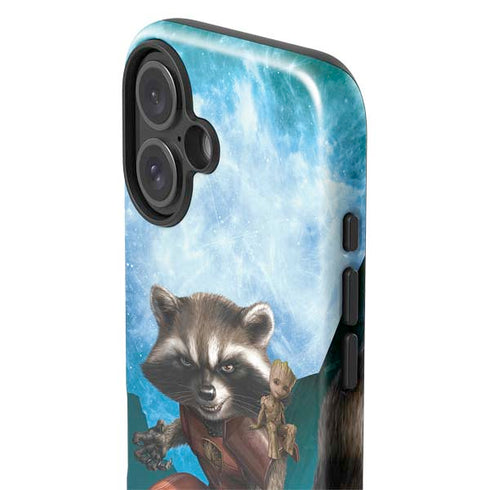 Marvel Rocket and Baby Groot Cosmic Bond iPhone 16 Plus Impact Case