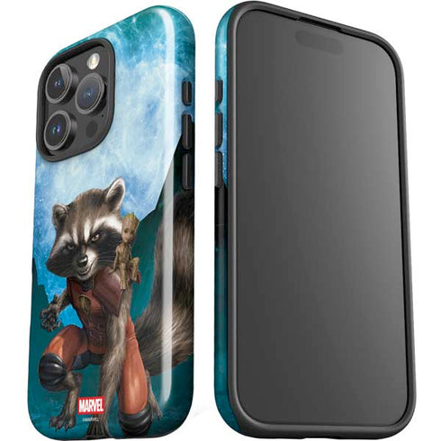 Marvel Rocket and Baby Groot Cosmic Bond iPhone 16 Pro Impact Case