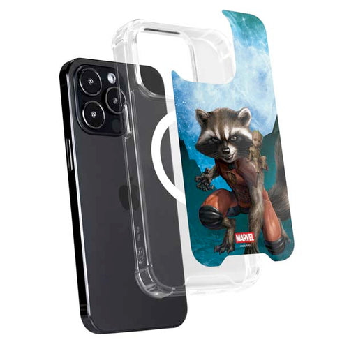 Marvel Rocket and Baby Groot Cosmic Bond iPhone 16 Pro MagSafe Case