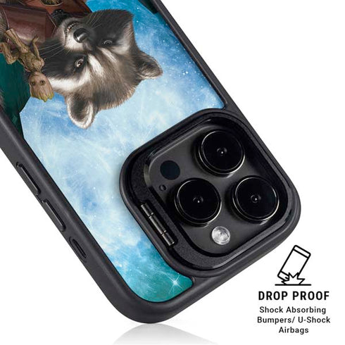 Marvel Rocket and Baby Groot Cosmic Bond iPhone 16 Pro Max Kickstand Case