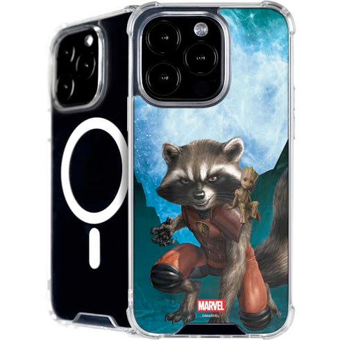 Marvel Rocket and Baby Groot Cosmic Bond iPhone 16 Pro Max MagSafe Case