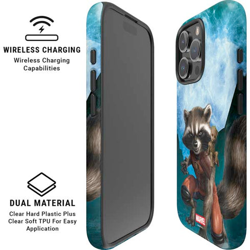 Marvel Rocket and Baby Groot Cosmic Bond iPhone 16 Pro Max Magsafe Impact Case