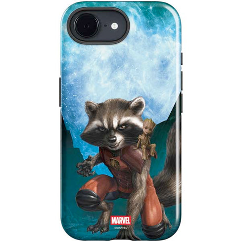 Marvel Rocket and Baby Groot Cosmic Bond iPhone 16e Impact Case