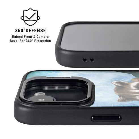 Marvel Rocket and Baby Groot Cosmic Bond iPhone 16e Kickstand Case