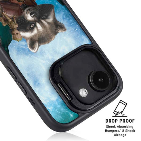 Marvel Rocket and Baby Groot Cosmic Bond iPhone 16e Kickstand Case
