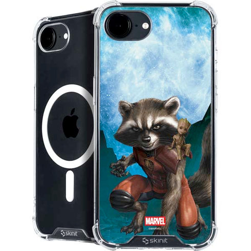 Marvel Rocket and Baby Groot Cosmic Bond iPhone 16e MagSafe Case