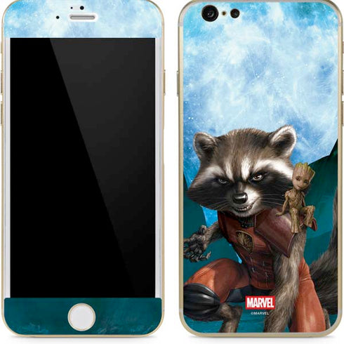 Marvel Rocket and Baby Groot Cosmic Bond iPhone 6/6s Skin