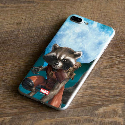 Marvel Rocket and Baby Groot Cosmic Bond iPhone 7 Plus Skin