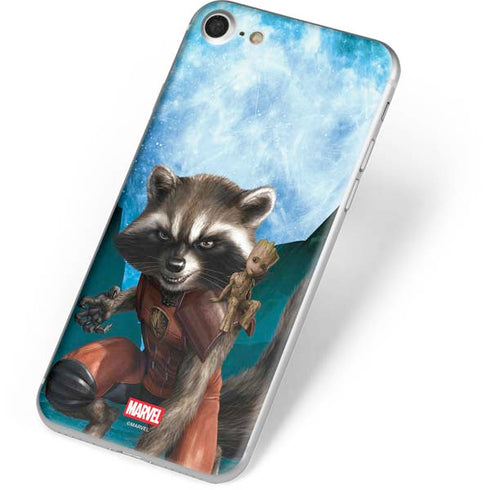 Marvel Rocket and Baby Groot Cosmic Bond iPhone 8 Skin