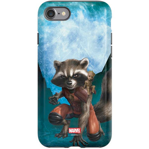 Marvel Rocket and Baby Groot Cosmic Bond iPhone SE (2nd & 3rd Gen) Pro Case
