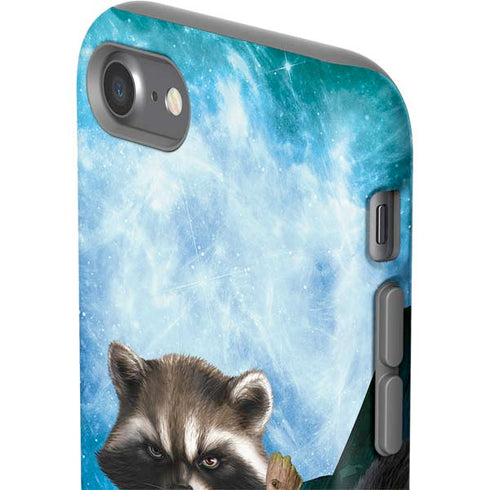 Marvel Rocket and Baby Groot Cosmic Bond iPhone SE (2nd & 3rd Gen) Pro Case