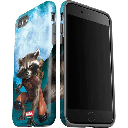 Marvel Rocket and Baby Groot Cosmic Bond iPhone SE (2nd & 3rd Gen) Pro Case