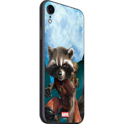 Marvel Rocket and Baby Groot Cosmic Bond iPhone SE (2nd & 3rd Gen) Skin