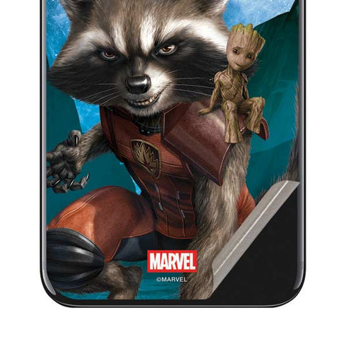 Marvel Rocket and Baby Groot Cosmic Bond iPhone SE (2nd & 3rd Gen) Skin