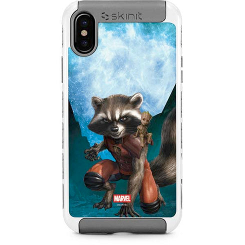 Marvel Rocket and Baby Groot Cosmic Bond iPhone Cases