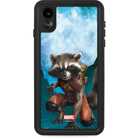 Marvel Rocket and Baby Groot Cosmic Bond iPhone Cases