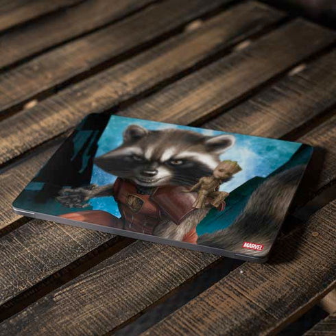 Marvel Rocket and Baby Groot Cosmic Bond Apple MacBook Air Skin