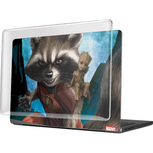 Marvel Rocket and Baby Groot Cosmic Bond MacBook Pro 14in (2021-24) Case plus Skin