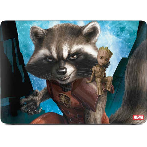 Marvel Rocket and Baby Groot Cosmic Bond Apple MacBook Pro 16-inch Skin