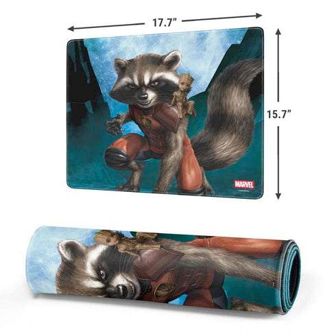 Marvel Rocket and Baby Groot Cosmic Bond Gaming Mouse Pad