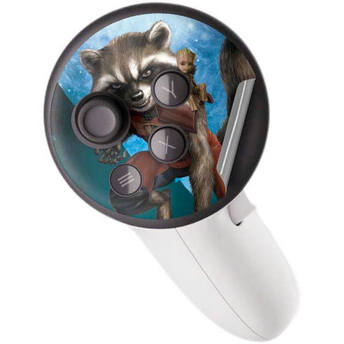 Marvel Rocket and Baby Groot Cosmic Bond Meta Quest 3S Skin