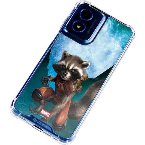 Marvel Rocket and Baby Groot Cosmic Bond Moto G 5G (2024) Clear Case
