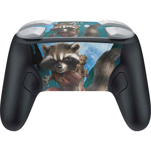 Marvel Rocket and Baby Groot Cosmic Bond Nintendo Switch 2 (2025) Pro Controller Skin