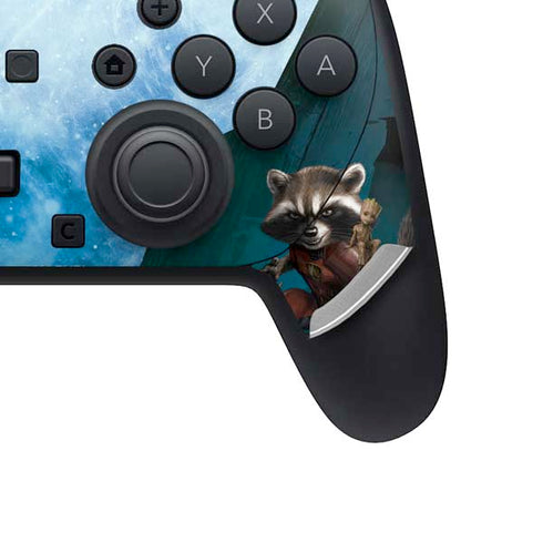 Marvel Rocket and Baby Groot Cosmic Bond Nintendo Switch 2 (2025) Pro Controller Skin