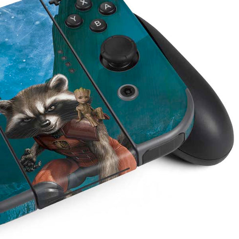 Marvel Rocket and Baby Groot Cosmic Bond Nintendo Switch Bundle Skin