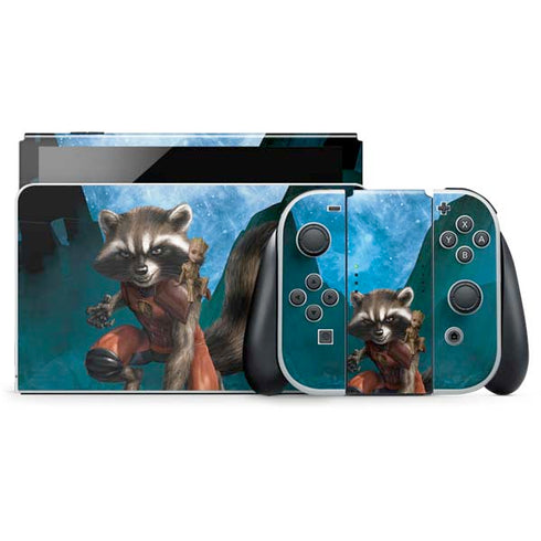 Marvel Rocket and Baby Groot Cosmic Bond Nintendo Skins