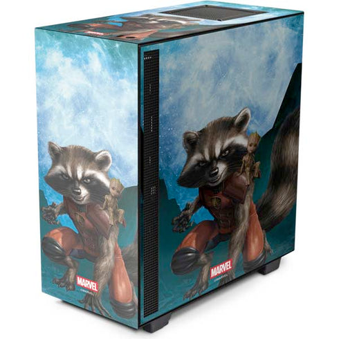 Marvel Rocket and Baby Groot Cosmic Bond NZXT H510 Compact ATX Mid-Tower Case Skin